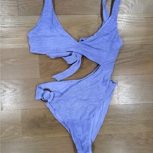 Monday Swimwear St. Barth's One Piece in Violet Crinkle